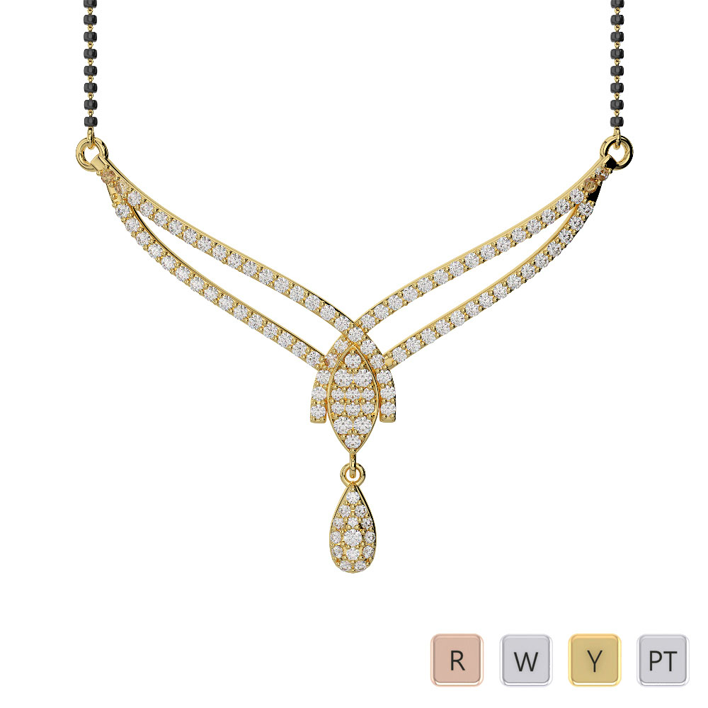 Pave Set Diamond Studded Mangalsutra 0659