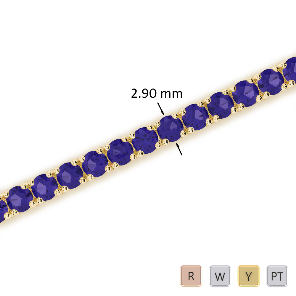 Prong Set Tanzanite Bracelet 0714