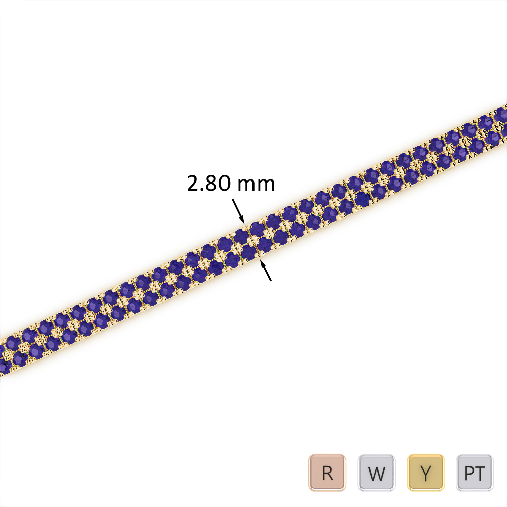 Pave Set Tanzanite Bracelet 0747
